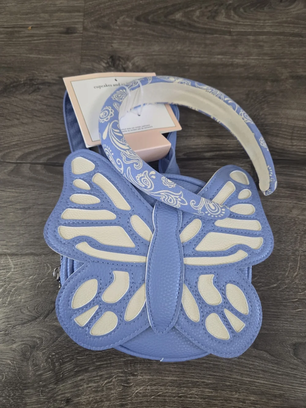 Cupcakes & Cashmere Girls Butterfly Bag &  Headband Set NEW